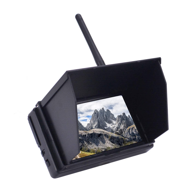 Readytosky 4.3" FPV Monitor 48CH 480 x 272 LCD Wireless Receiver Monitor Built-in Battery with Sun Hood LCD Hood Shade for RC FPV Quadcopter
