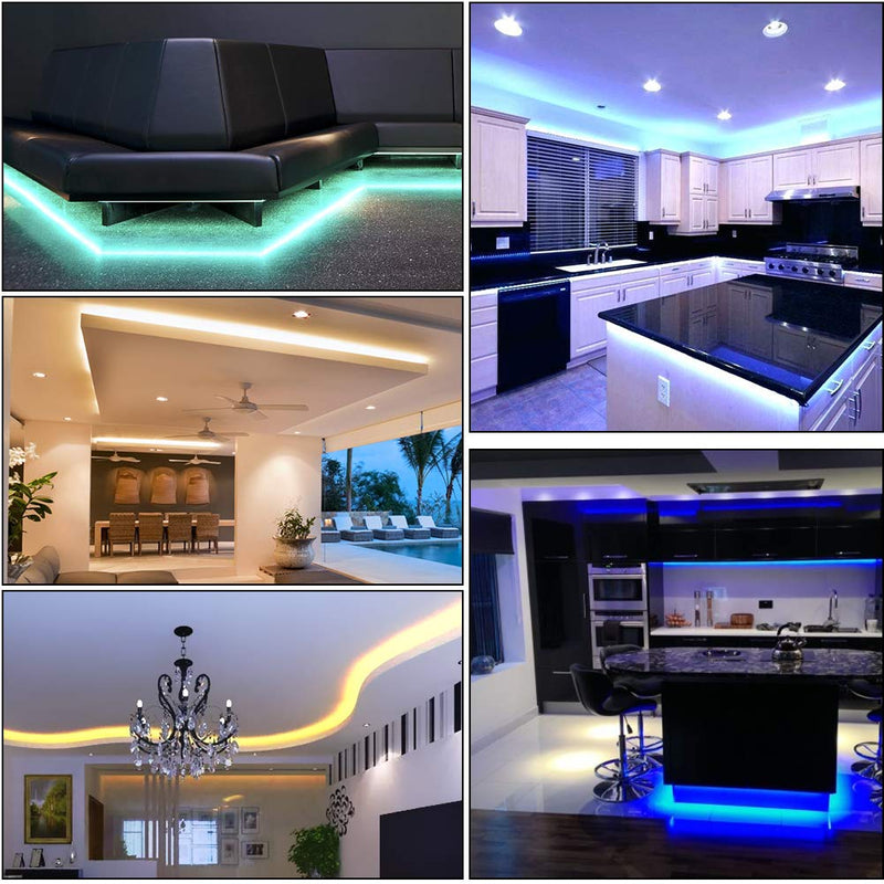 [AUSTRALIA] - YORMICK LED Strip Lights 32.8 feet 300 LEDs with Remote Control 10m Color Changing RGB SMD 5050 Rope Lights for KTV Bedroom Kitchen TV Decor Lighting Indoor Use 