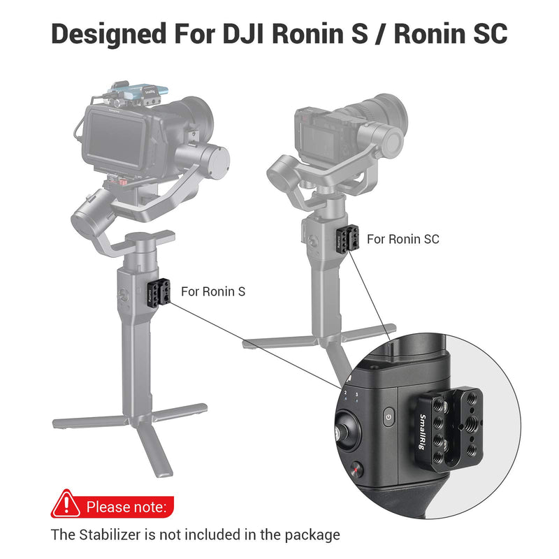 SMALLRIG Monitor Mount Holder for DJI Ronin S & Ronin SC Gimbal Accessories Mounting Plate, w/ 1/4” Thread 3/8” Locating Hole NATO Rail for Magic Arm Handle - 2214 1pc