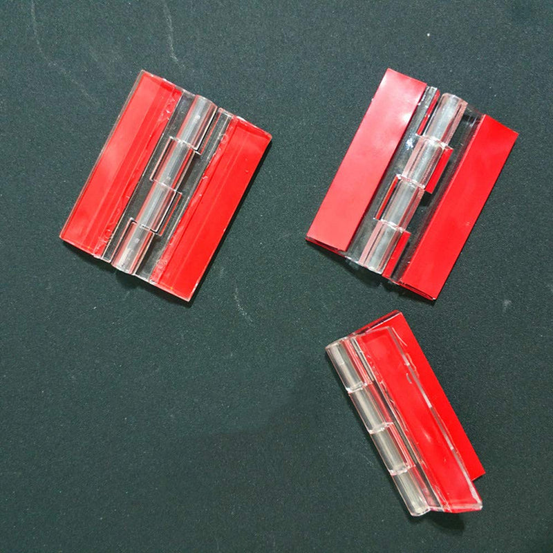 3-Pack Transparent Plastic Acrylic 45mm Continuous Piano Hinge?Self-Adhesive?, Suitable for DIY Transparent Box, Display Stand etc.