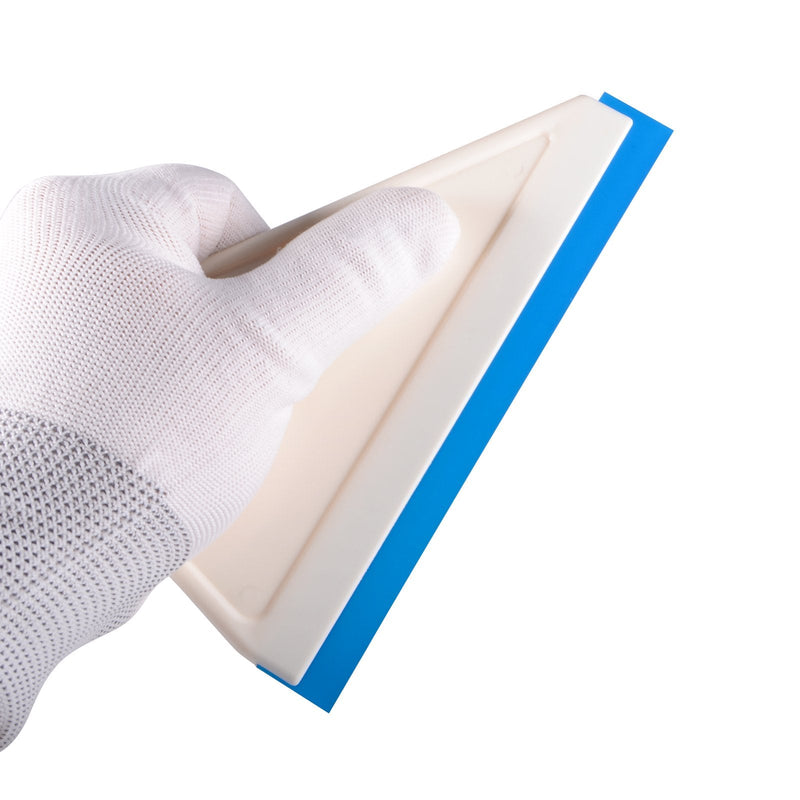 FOSHIO 4Pack White Auto Home Kitchen Bathroom Shower Squeegee Hand Squeegee Window Wiper Mirror Wiper with Blue Silicone Water Blades