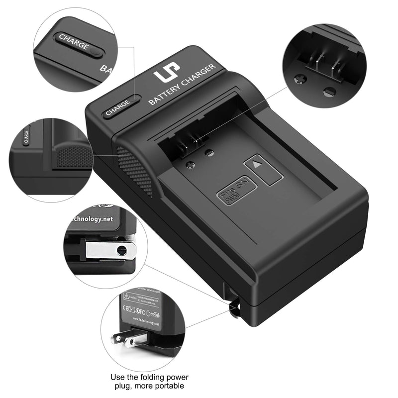 NP-FW50 Battery Charger, LP Charger Compatible with Sony Alpha A6000, A6400, A6100, A6300, A6500, A5100, A7, A7 II, A7R, A7R II, A7R2, A7S, A7S II, A7S2, A5000, A3000, A55, RX10, NEX-3/5/7 Series Basic Charger