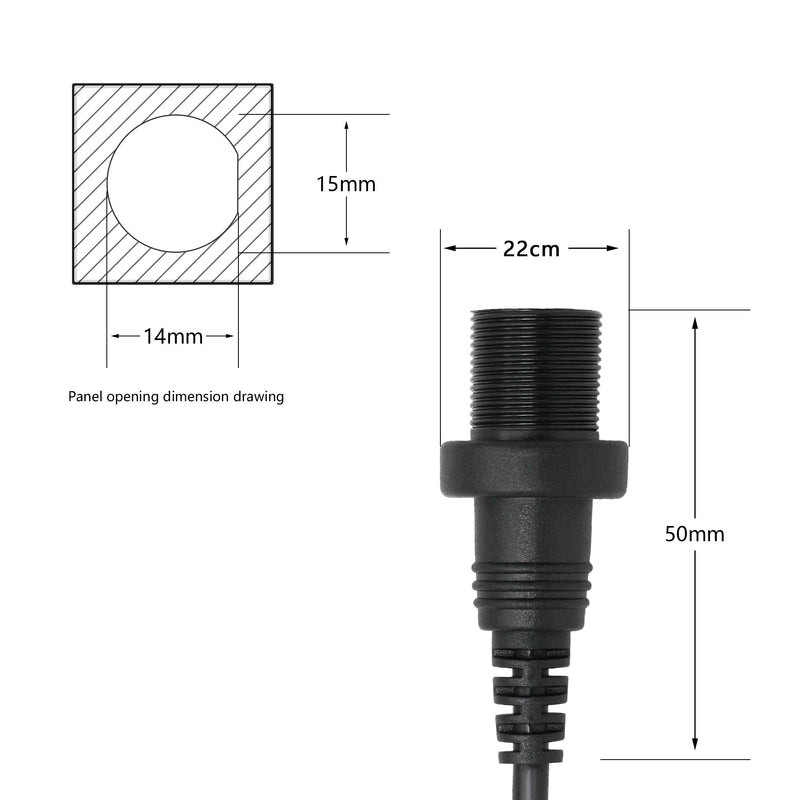 [AUSTRALIA] - CERRXIAN Gold Plated USB Type C 3.1 Mount Extension Dash Flush Cable for Car, Boat, Motorcycle, Truck Dashboard (USB-C 3.1) (1m) 1m 