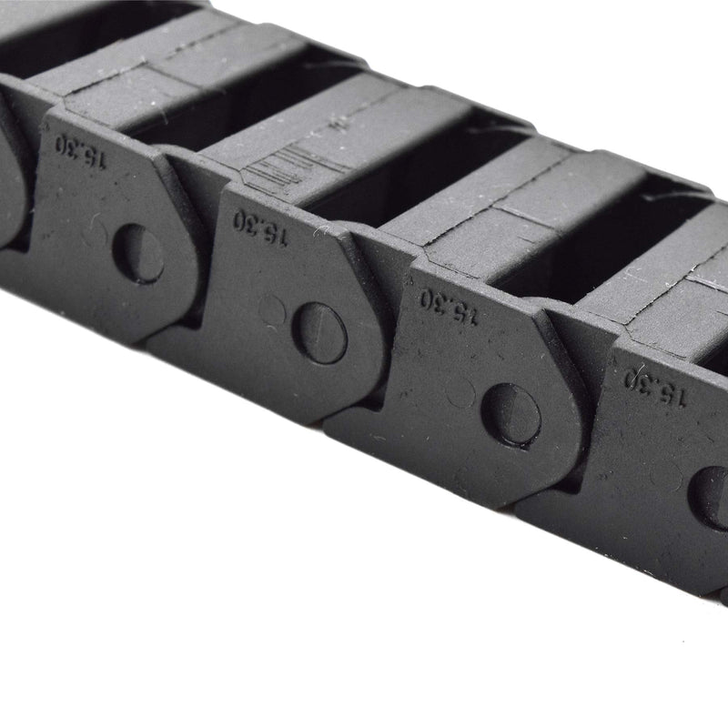 [AUSTRALIA] - Plastic Drag Chain Cable Carrier Closed Type with End Connectors R28 15 x 30mm L1000mm for Electrical CNC Router Machines 