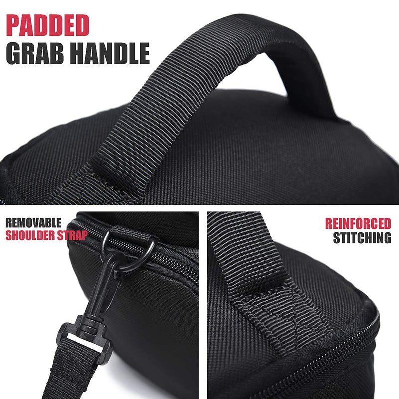 Cwatcun Shoulder Camera Bag Water Resistant Camera Bag Case for Nikon Canon Sony Pentax Olympus Panasonic Samsung Mirrorless SLR DSLR Photography Lens Accessories Large Black 1.0 BLACK L