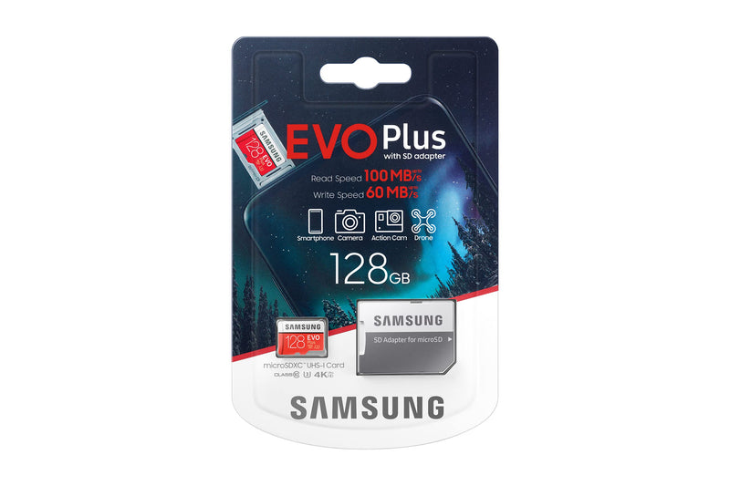 Samsung Evo Plus 128GB Micro SD SDXC Class 10 Memory Card U3 100MB/S (MB-MC128HA APC)
