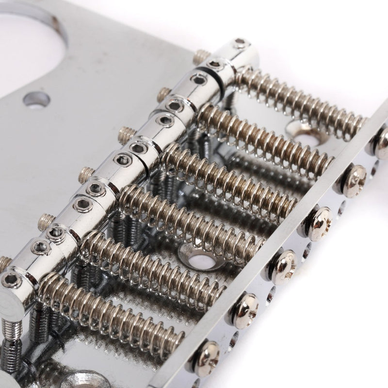 Musiclily Vintage 6-string Telecaster Bridge with 6 Saddles for Tele Style Guitar, Chrome