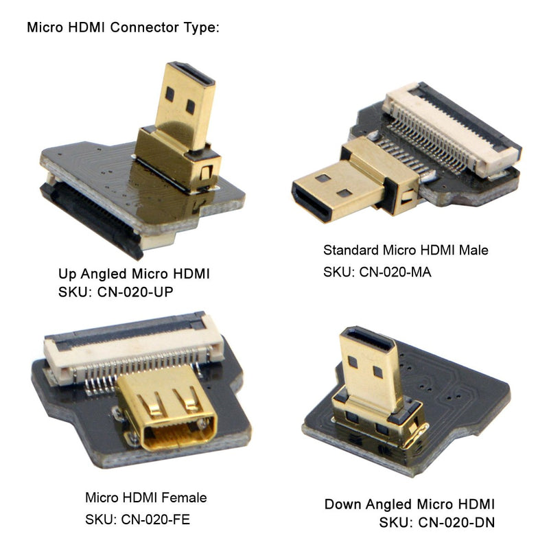 [AUSTRALIA] - CY CYFPV Micro HDMI Type D Male Connector Standard Straight for FPV HDTV Multicopter Aerial Photography Micro-HDMI Straight 