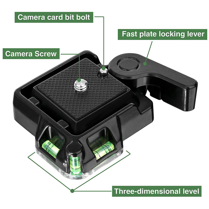 [AUSTRALIA] - Konsait Camera Camcorder Tripod Monopod Ball Head QR-40 Quick Release Plate Clamp Adapter with Plate Double Insurance Button for DSLR Camera Tripod Ball Head 