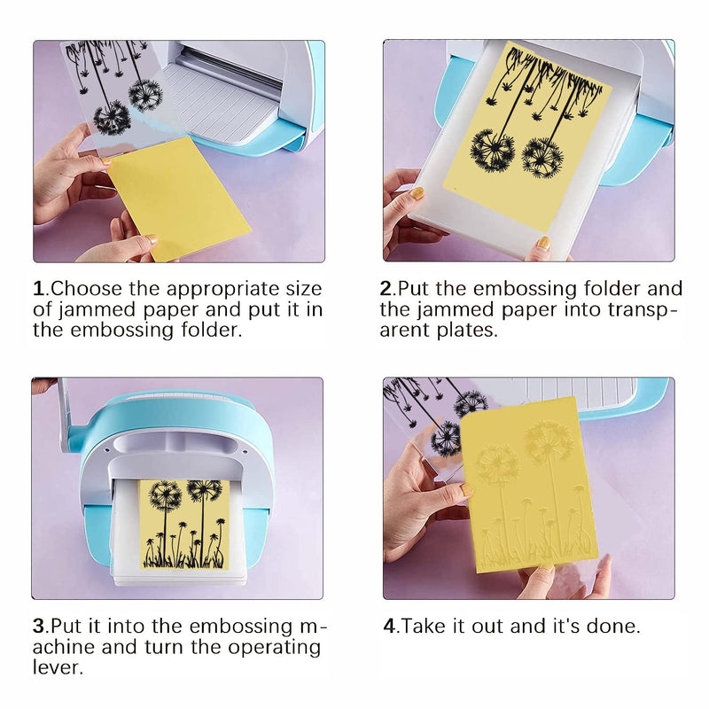 [AUSTRALIA] - 8 Pieces of Plastic Embossed Folders Stamp Fondant Cake Wedding Template Craft Card Making, Embossed Folder DIY Craft Photo Album Craft Decoration Handmade Scrapbook Flower Card Making Supplies Butterfly 