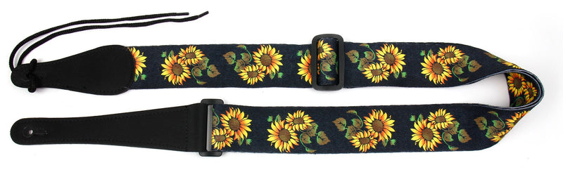 Bray Universal Flower Guitar Strap With Reinforced Ends - Perfect For Any Acoustic, Electric, Bass And Classical Guitar Floral