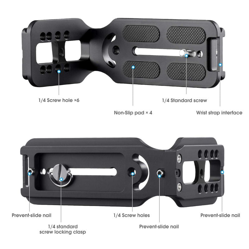 DSLR Camera L Bracket Vertical Horizontal Switching Tripod Head Quick Release Plate Arca Swiss Compatible with Digital DSLR Camera Stabilizer Tripod Monopod Canon Nikon Sony DJI Osmo Ronin Zhiyun L bracket for DSLR