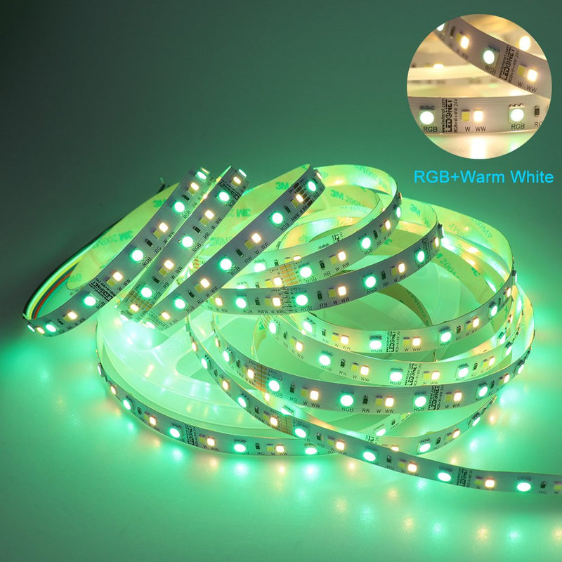 [AUSTRALIA] - LEDENET RGB W WW 24V Flexible LED Strip Lighting Full Color Changing Color Temperature Adjustable Cold White Warm White CCT RGB LED Tape Ribbon Lamp 5m 16.4ft Long Non-Waterproof 