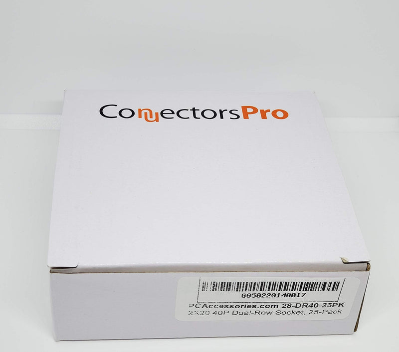 PC Accessories - Connectors Pro 25-Pack 2X20 40P 2.54mm 0.1" Pitch Dual Rows IDC Sockets for Standard Flat Ribbon Cable, 40 Pins FC Female Connector