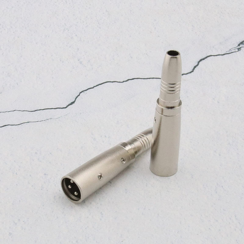 2x 3 Pins XLR to 1/4Inch Adapters XLR Male Socket to 6.35mm Female Jack Mono Plug Conversion Connectors Silver for Microphone Audio