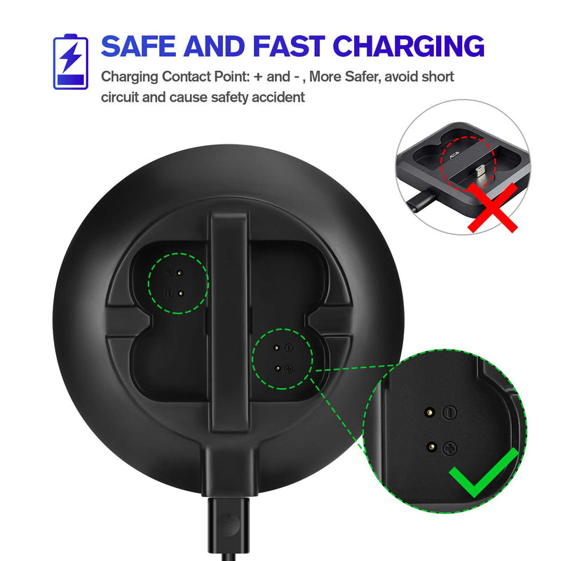 OLAIKE Battery Charger Station for Ring Video Doorbell 2&3,Ring Spotlight Cam Battery,Ring Peephole Cam & Ring Stick Up Cam Battery,Portable Dual Port Charging with DC Adapter(Batteries NOT Included) Type 2