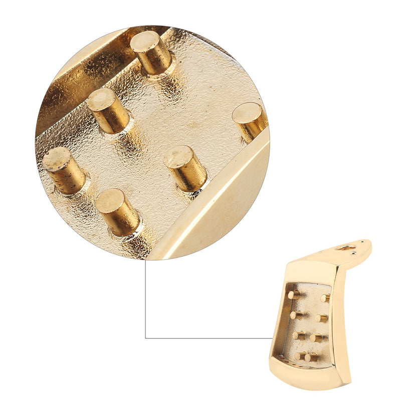 Guitar Tailpiece Golden Zinc Alloy Tailpiece Replacement for 8-String Mandolin Guitar Set of 2