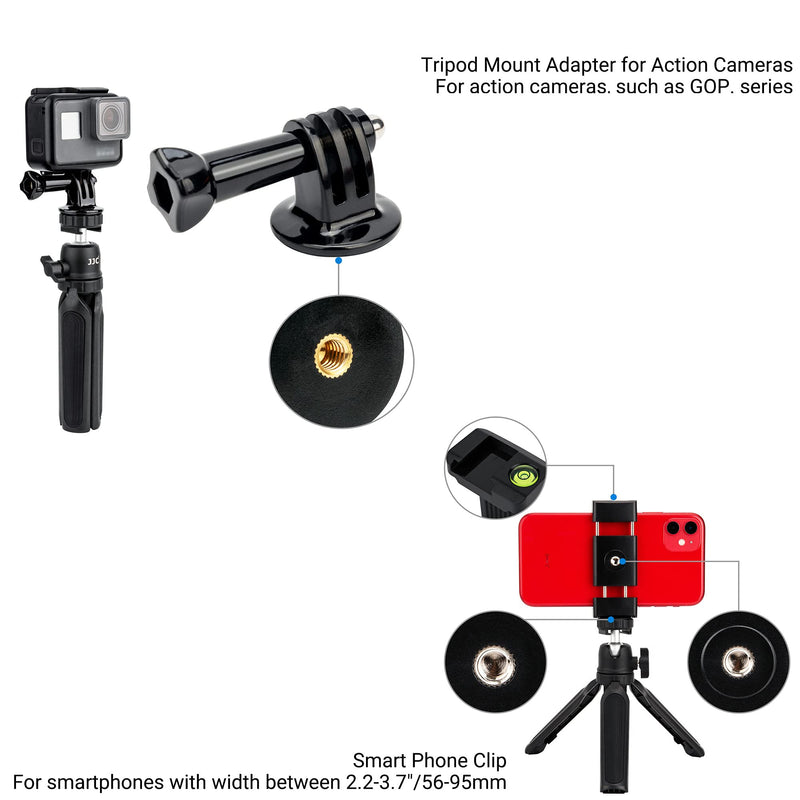 [AUSTRALIA] - JJC 2 in 1 Selfie Stick Extension Pole and Extendable Mini Tripod for GoPro Hero 10 9 8 7 DJI Osmo AKASO Insta360 Action Camera, iPhone Android Samsung Phone, Compact Vlog Camera, Camcorder and More 