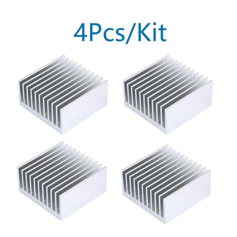 [AUSTRALIA] - 4Pcs 40mm Gpu Heatsink Kit 40 x 40 x 20mm /1.57 x 1.57 x 0.79 inch Aluminum Peltier Cooler Heat Sinks Small Cooling Fin for 3D Printers, TEC1-12706 Thermoelectric Cooler, Chipset CPU LED Power A 4Pcs 