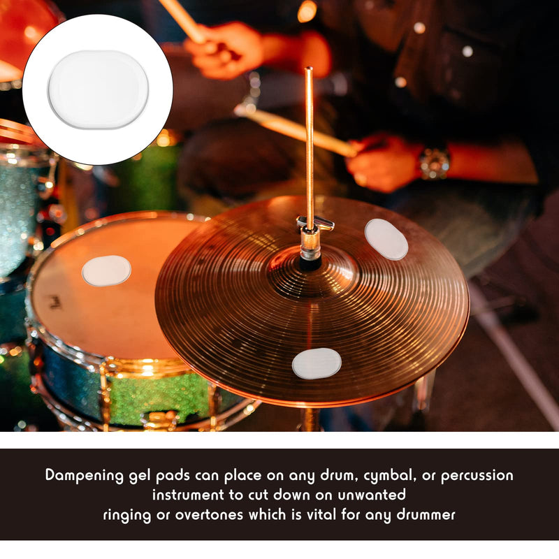 60 Pieces Drum Damper Gel Pads Drum Gel Silicone Drum Silencers Soft Drum Dampening Gel Pads Drums Soft Drum Dampeners for Drums Cymbals Tone Control