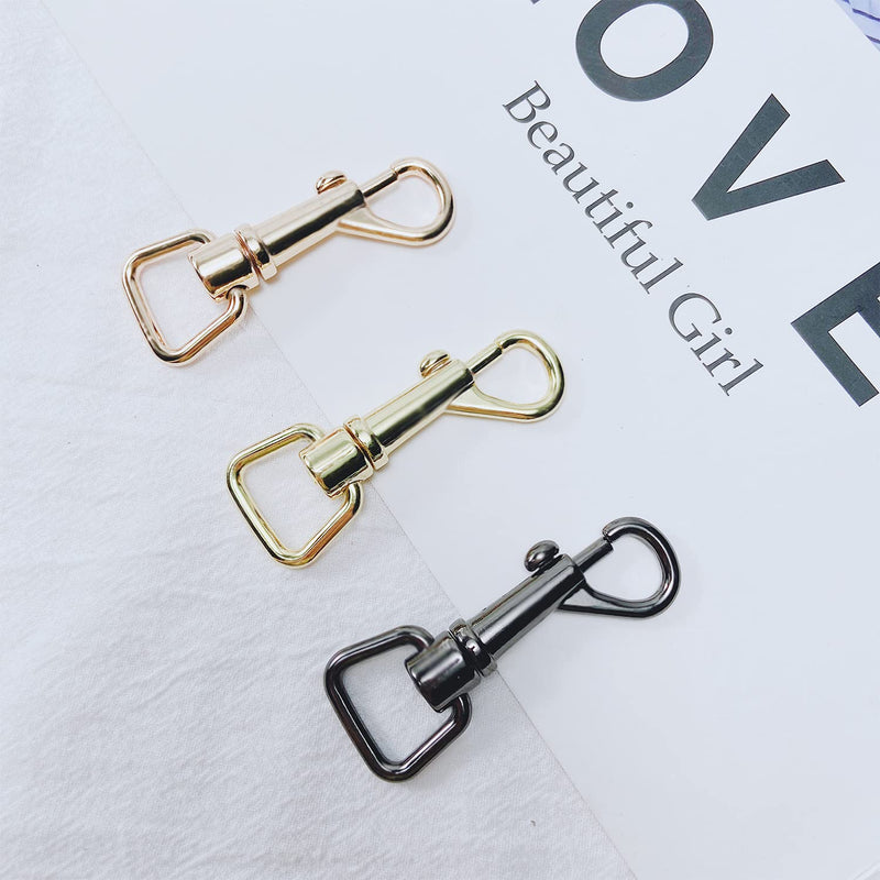 willikiva 10 Pcs 5/8" Swivel Snap Hooks for Dog Leash Collar Linking DIY Crafts Keychain Purse Bag Making Handmade(Light Gold) Light Gold