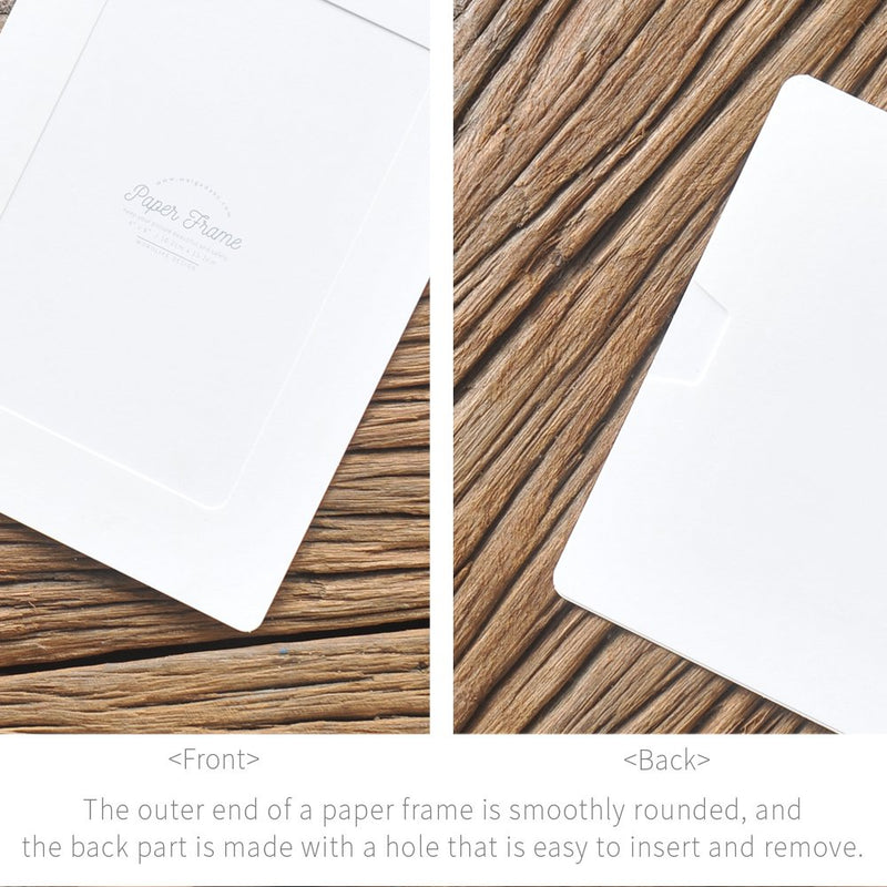 Monolike Paper Photo Frames 4x6 Inch White 20 Pack - Fits 4"x6" Pictures 4x6 White 20p