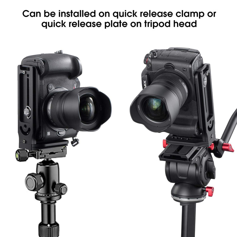 DSLR Camera L Bracket Vertical Horizontal Switching Tripod Head Quick Release Plate Arca Swiss Compatible with Digital DSLR Camera Stabilizer Tripod Monopod Canon Nikon Sony DJI Osmo Ronin Zhiyun L bracket for DSLR