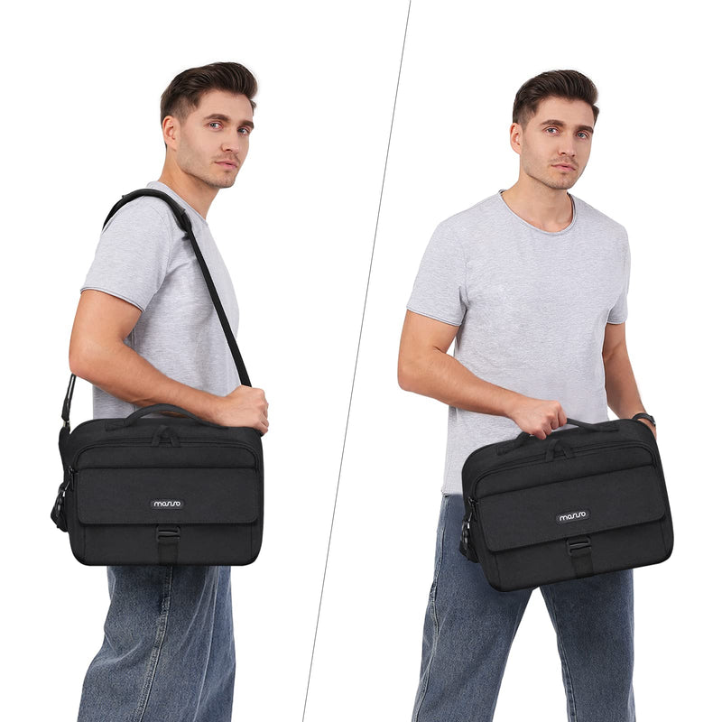 [AUSTRALIA] - MOSISO Camera Bag Case, DSLR/SLR/Mirrorless Photography Camera Messenger Bag Compact Crossbody Padded Camera Shoulder Bag with Rain Cover Compatible with Canon/Nikon/Sony Camera and Lenses, Black 