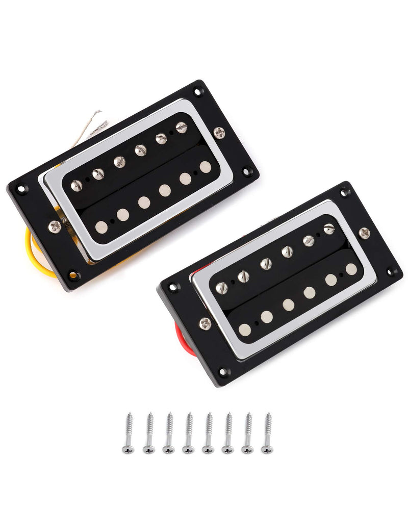 Metallor Sealed Guitar Humbucker Pickups Double Coil Pickup Set Compatible with Les Paul LP Style Electric Guitar Parts Replacement Chrome. C3