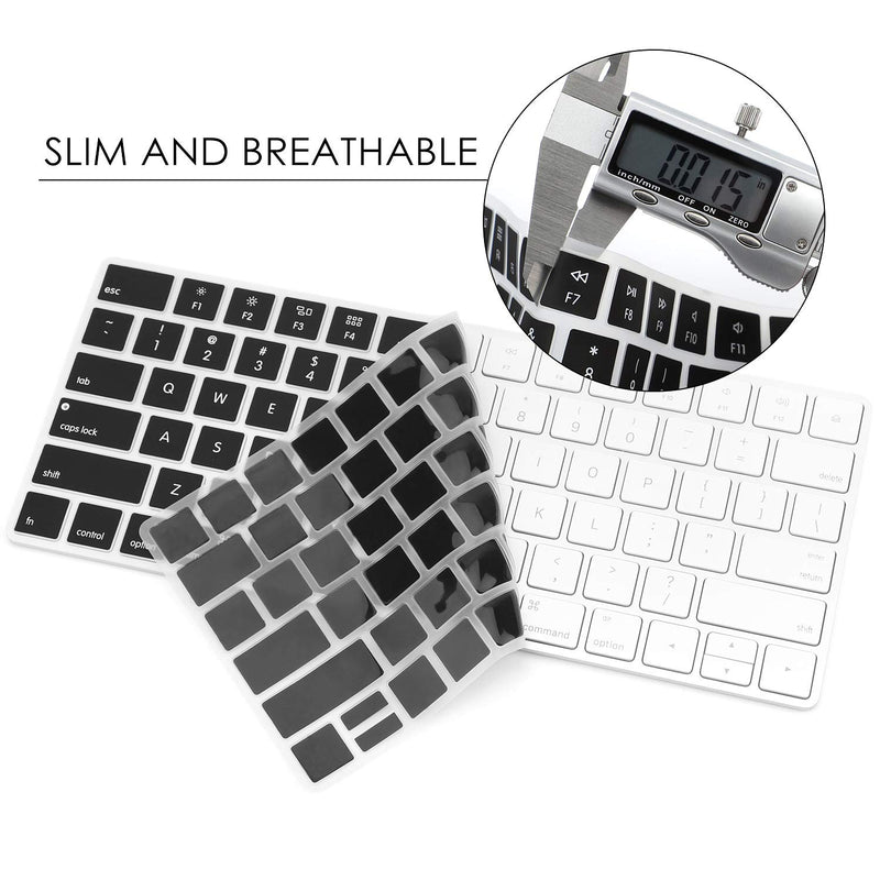 Allinside Black Cover for Apple Magic Keyboard (MLA22LL/A) with US Layout Magic Keyboard (MLA22LL/A A1644) 02 Black