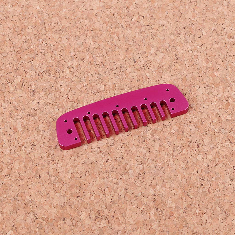 Alnicov Aluminum Alloy 10 Holes Comb Harmonica Part for Hohner Marine Band Crossover and Deluxe Rose Red