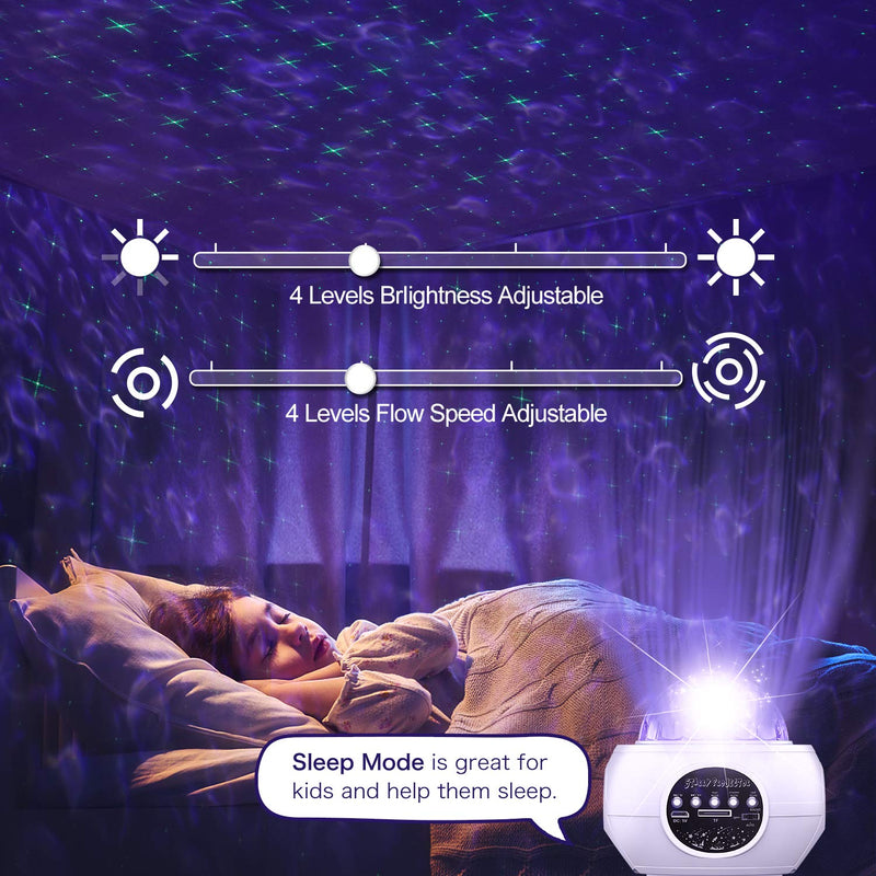 [AUSTRALIA] - Matone Star Projector with LED Nebula Cloud, 3 in 1 Starry Night Light Projector Built-in Bluetooth Speaker for Kids Adults Bedroom/Game Room/Party/Home Theater, Galaxy Projector with Remote Control 