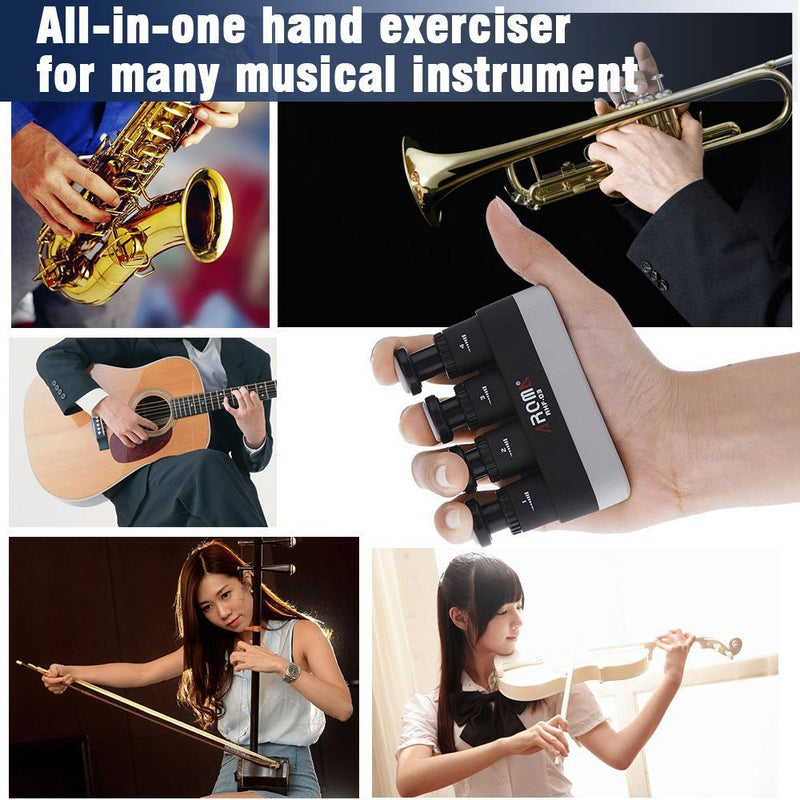 Finger Strengthener,4 Tension Adjustable Hand Grip Exerciser Ergonomic Silicone Trainer for Guitar,Piano,Trigger Finger Training, Arthritis Therapy and Grip, Rock climbing (AHF-03)