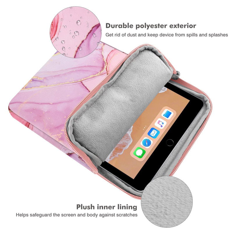 MoKo 9-11 Inch Tablet Sleeve Bag Carrying Case Fits iPad air 5 10.9" 2022, iPad Pro 11 2021-2018, iPad 9/8/7th Gen 10.2, iPad Air 4 10.9/Air 3 10.5, Tab S8 11"/Tab A 10.1, Cloudy Pink