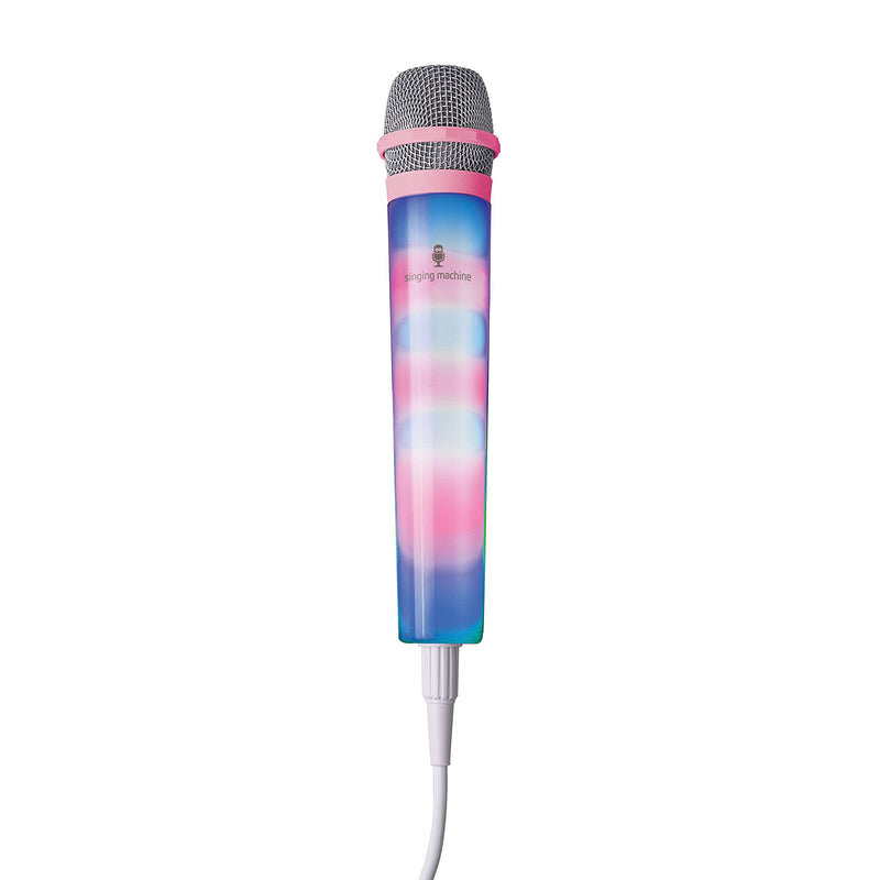 [AUSTRALIA] - singing Machine SMM225P Unidirectional Wired Microphone with LED Disco Lights, Pink 