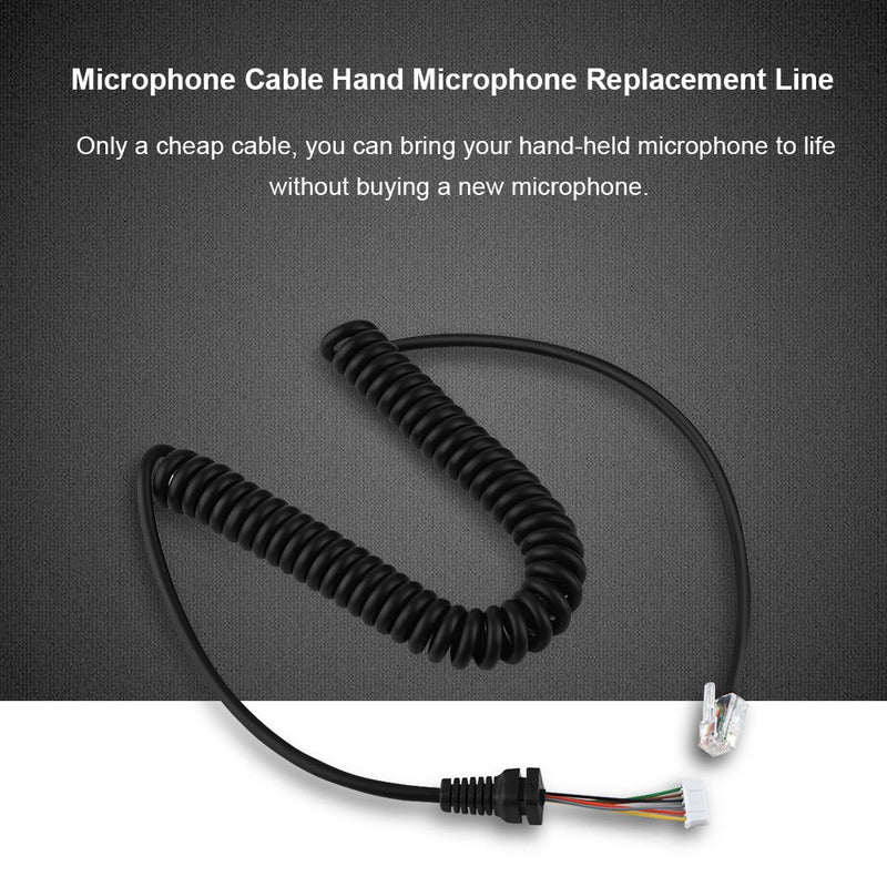 Replacement Speaker Mic Microphone Cable Microphone Cord for YEASU MH-48A6J, FT-7800, FT-8800, FT-8900, FT-7100M, FT-2800M, FT-8900R