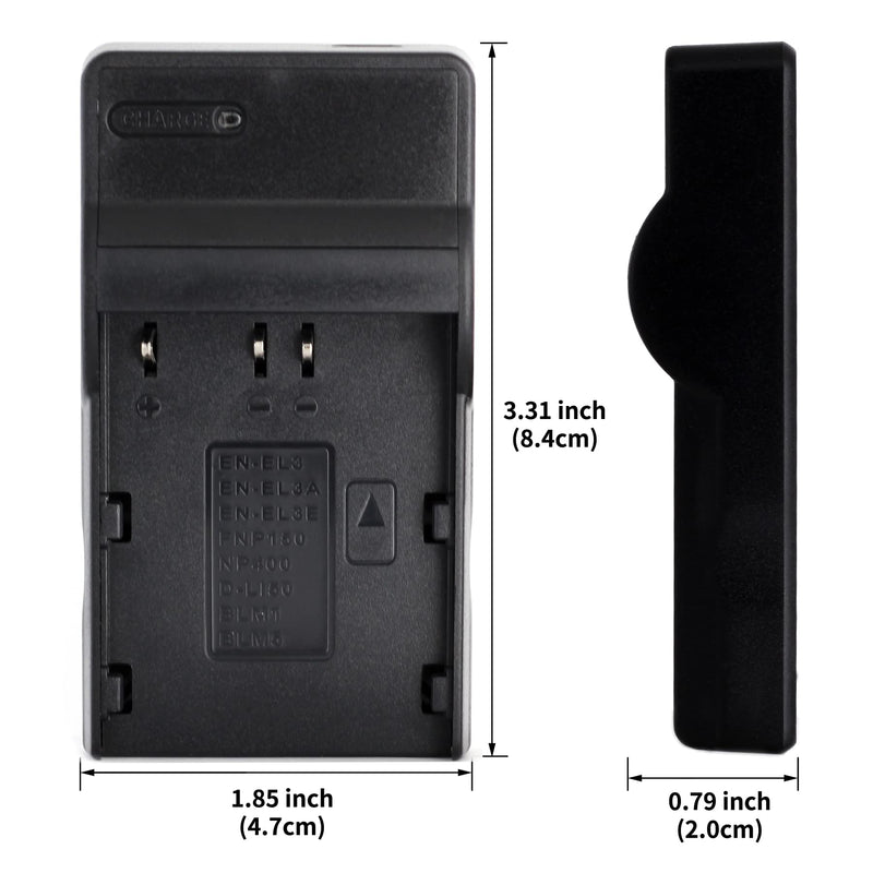 BLM-1 USB Charger for Olympus C-5060 Wide Zoom, C-7070 Wide Zoom, C-8080 Wide Zoom, E-1, E-3, E-30, E-5, E-520, EVOLT E-300, EVOLT E-330, EVOLT E-500, EVOLT E-510 Camera and More