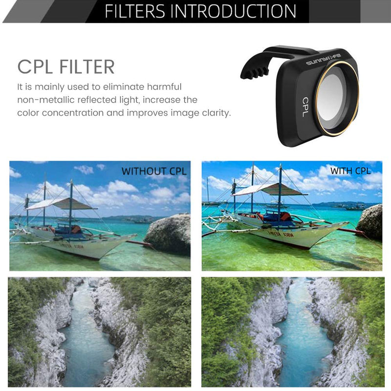 Lens Filter Set Compatible with DJI Mavic Mini 2/Mavic Mini Accessories 6pcs Filter Combo Multi Coated Filters Camera Lens (CPL MCUV ND4 ND8 ND16 ND32)