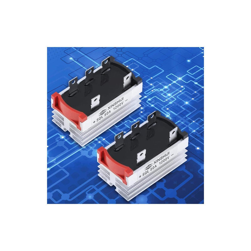2Pcs Bridge Rectifier,Diode Bridge Rectifier, 3-Phase Bridge Rectifier,1200V 50A, for Conversion of an Alternating Current Input Into A Direct Current Output