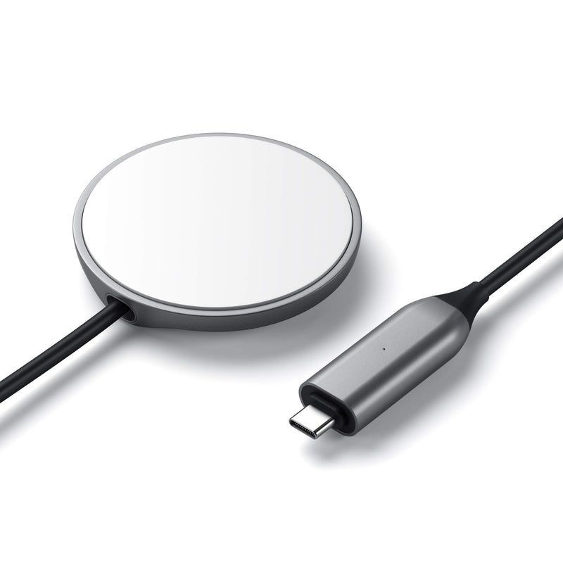 Satechi USB-C Magnetic Wireless Charging Cable - Magnetic Wireless Charger - Compatible with iPhone 12 Pro Max/12 Pro/12 Mini/12