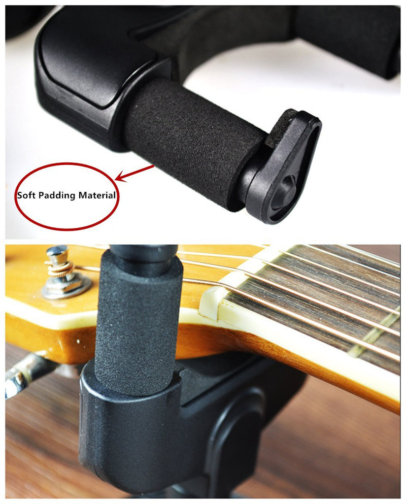 Guitar Holder GKONGU Rotatable Guitar Hanger Hook Holder Wall Mount Rack Bracket Display Fits Most Guitar Bass Accessories Easy To Install Soft Padding Guitar No Scratching