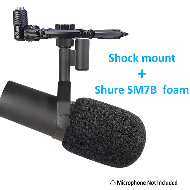 [AUSTRALIA] - Shure SM7B Pop Filter with Shock Mount Matching Mic Boom Arm Stand, Suitable for Shure SM7B Microphone by YOUSHARES Shockmount with foam 