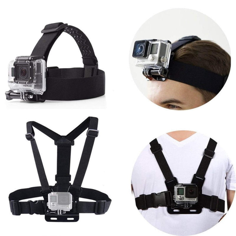 Dream Bull Chest Mount Harness Chesty Vest Head Mount Strap for Action Camera Compatible with GoPro Hero 10,9,8,Max,Go Pro Hero 7,6, 5,4, Session,3+,3,Hero (2018),Fusion,DJI Osmo,AKASO