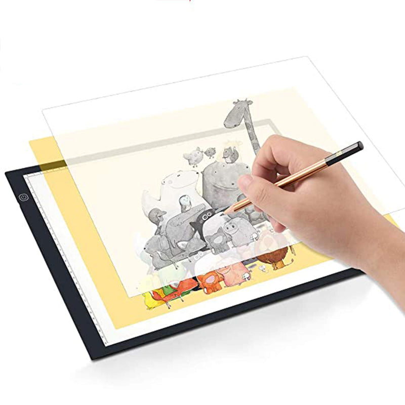 A3 Ultra-Thin Portable LED tracing Light Box Dimmable Brightness LED Art Tracing Pad for Artist Drawing Sketching Animation Stencilling and 5d Diamond Painting (Black, A3) Black