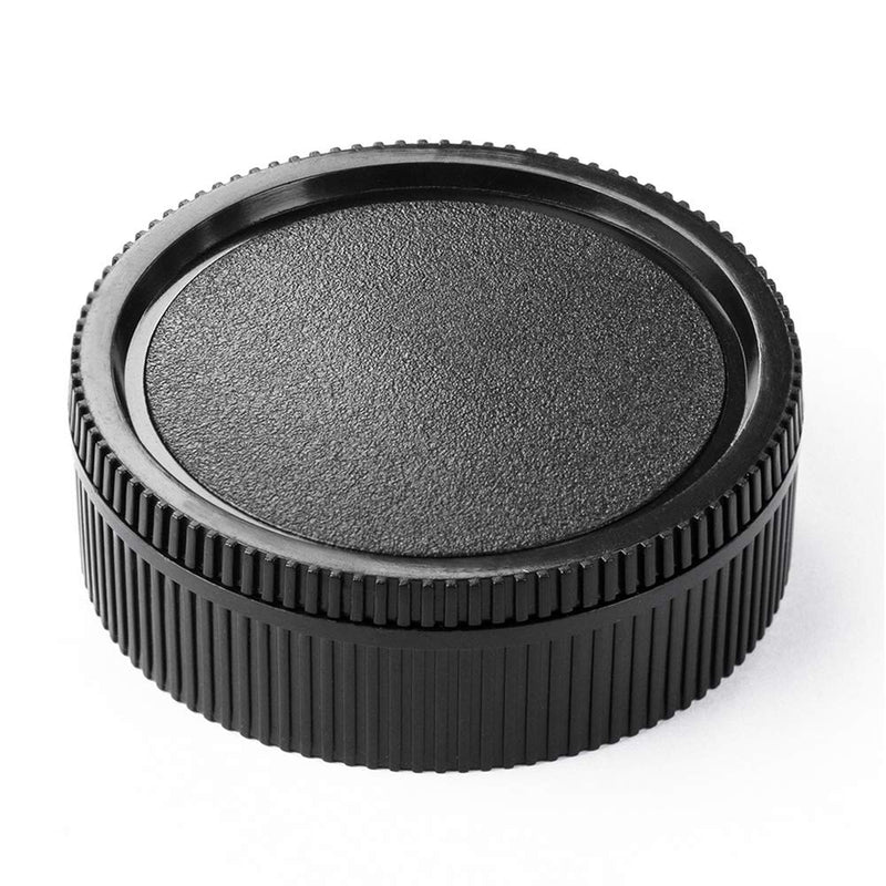 Body Cap and Lens Rear Cap Cover Replacement Set for Leica R-Mount LR Lens&Cameras,2 Sets