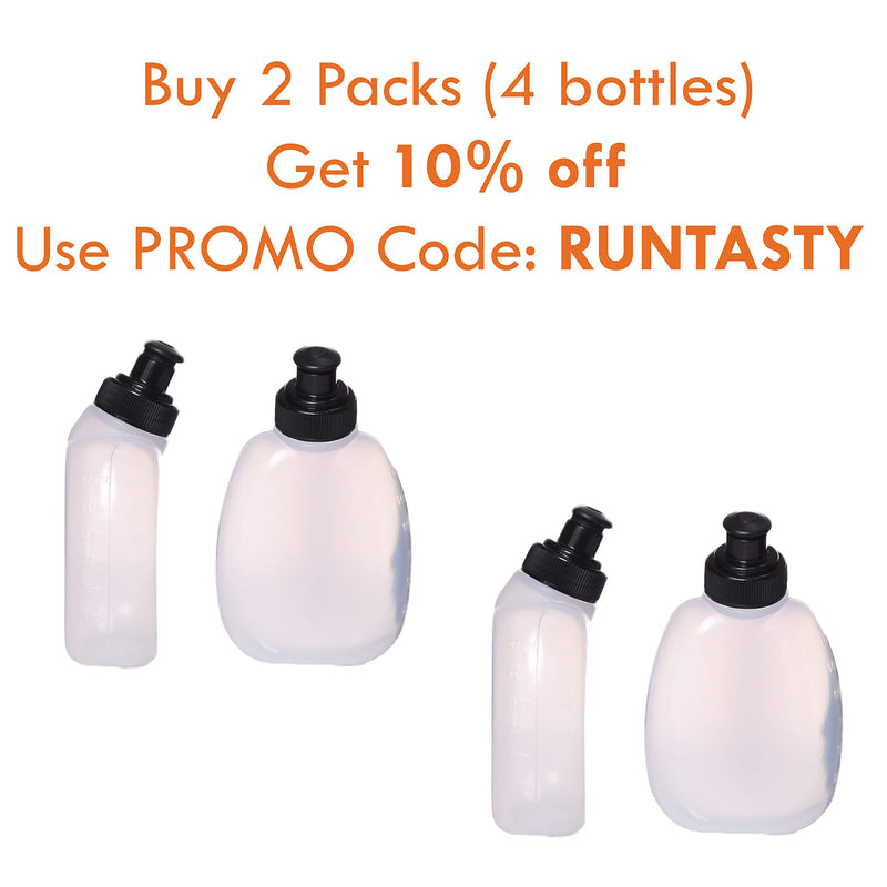 2x 10 oz BPA Free Water Bottles for the Runtasty Running Hydration Belt w/Touch Screen Cover! Full compatibility with most Running Fuel Belts and Fanny Packs on the Market!