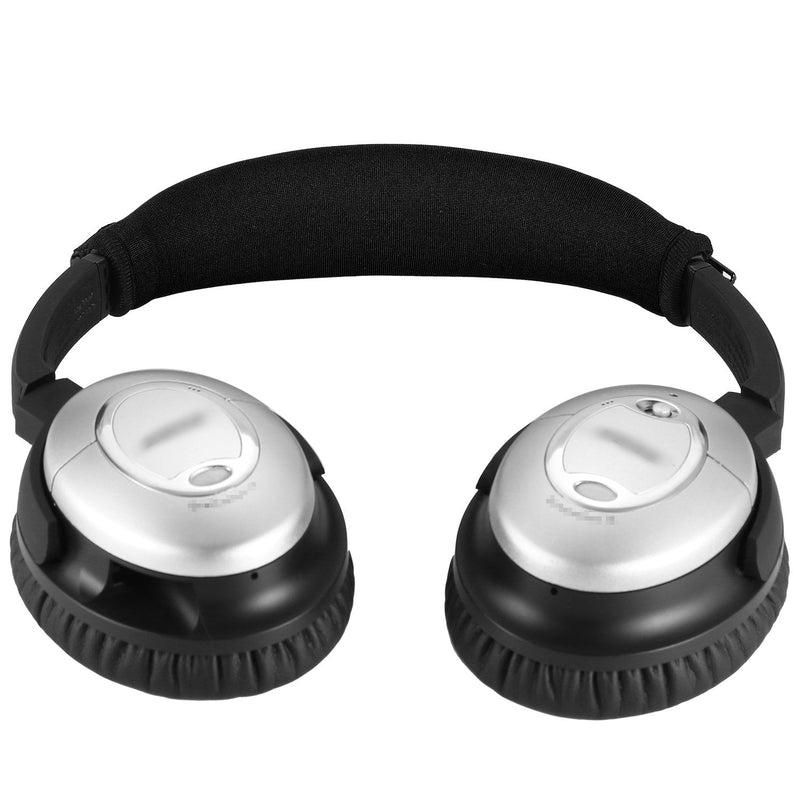 [AUSTRALIA] - QC15 QC2 Headband Cover, JARMOR Replacement Head Band Protector with Zipper [ Easy Installation ] for Bose QuietComfort 15, QuietComfort 2 Headphones (Black) Black 