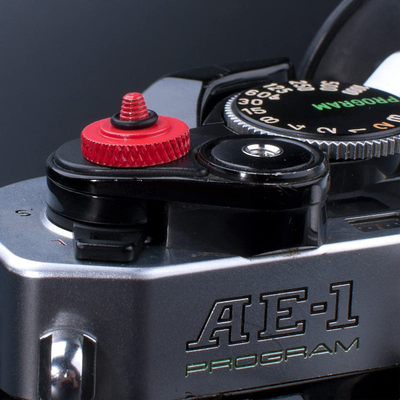 (2 Pack) PIBIETTN Camera Shutter Button, Copper Soft Shutter Release Button Compatible with Fujifilm Fuji Sony Leica Camera Release Button(Imitation Carbon Fiber Red)