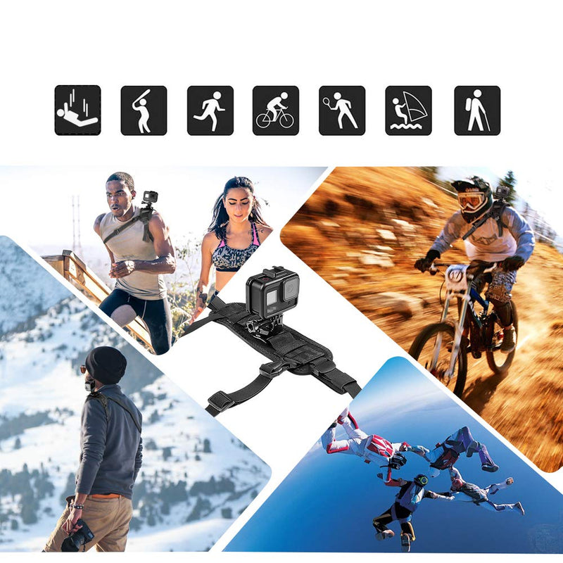 Taisioner Shoulder Mount Strap Clamp Compatible for GoPro AKASO or Other Action Camera A Style