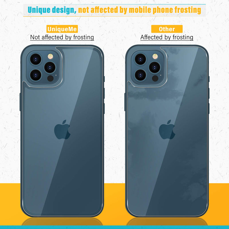 [2+2+1 Pack] UniqueMe Compatiable with iPhone 12 Pro 6.1 inch Front and Back Screen Protector + Camera Lens Protector Tempered Glass with Installation Frame【Not for iPhone 12】【U-Shaped Cutout】.
